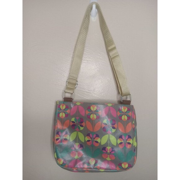 Lily Bloom Small Floral Thermoplastic Crossbody Bag Easy Clean Eco Friendly - Picture 2 of 5